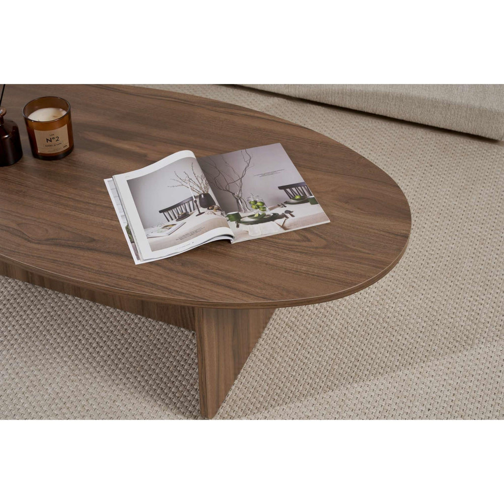 Table basse ovale Orba 120 x 65 x 40 cm