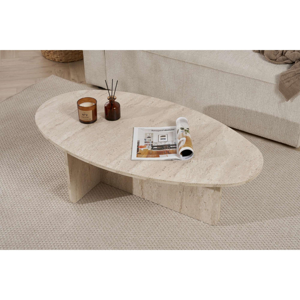 Table basse ovale Orba 120 x 65 x 40 cm