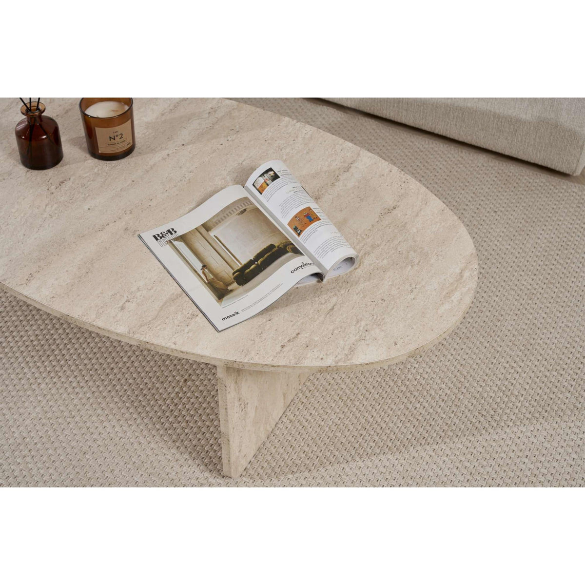 Table basse ovale Orba 120 x 65 x 40 cm