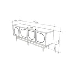 Meuble TV Joji Chêne & Effet Mousse 149 cm