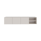 Meuble TV Conrad – 180 cm – 3 portes à fermeture amortie, centre de divertissement mural