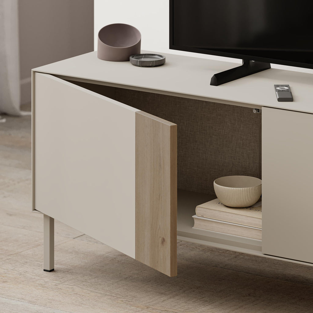 Meuble TV Vena 3 Portes - Étagères Ouvertes 180 cm