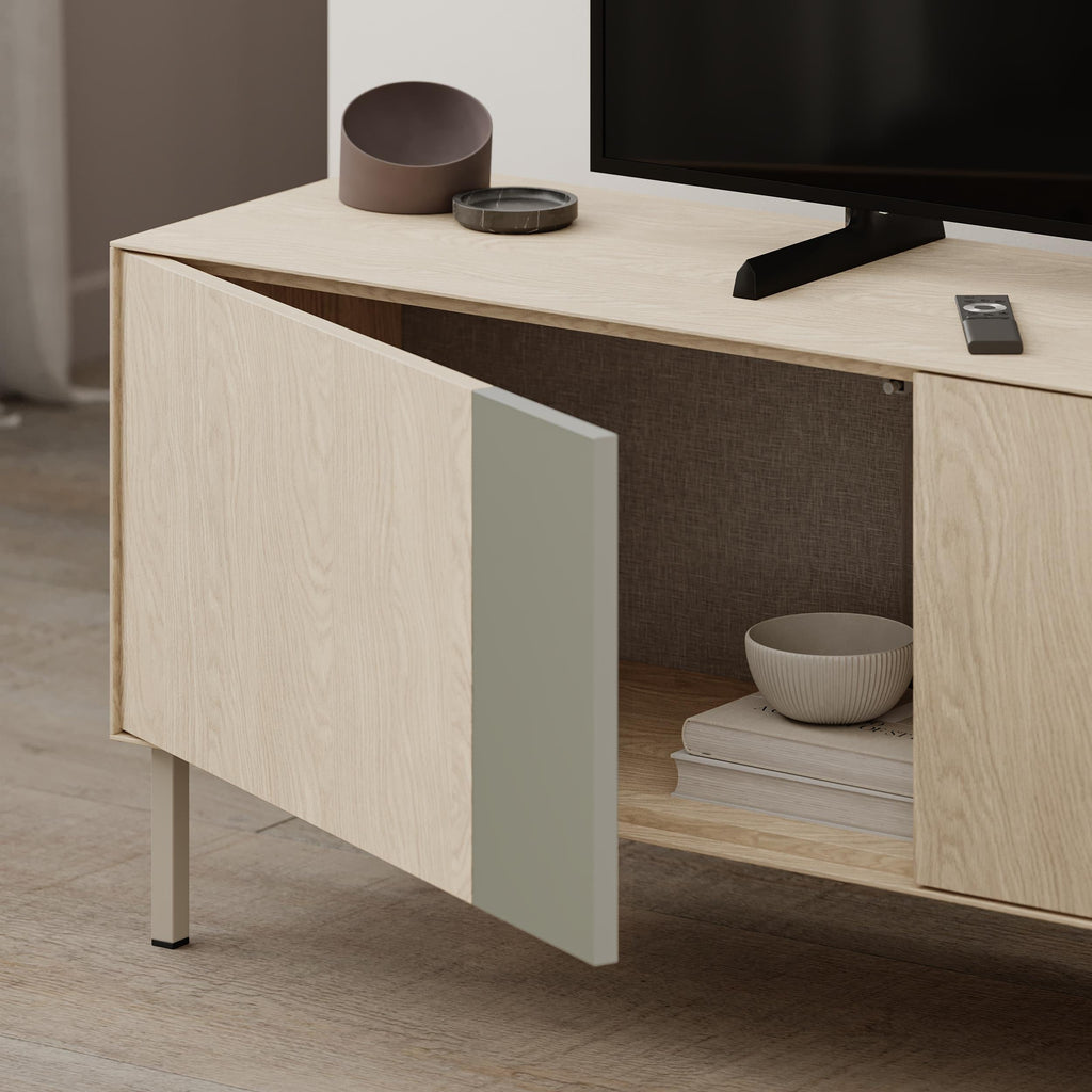 Meuble TV Vena 3 Portes - Étagères Ouvertes 180 cm
