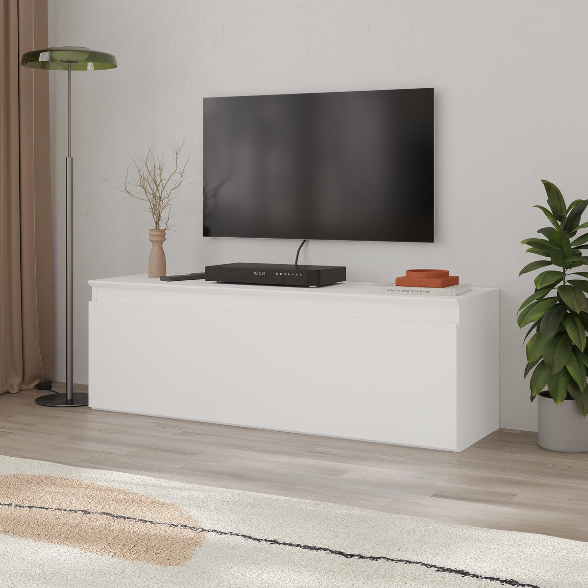 Meuble TV bas moderne Sunset avec rangement