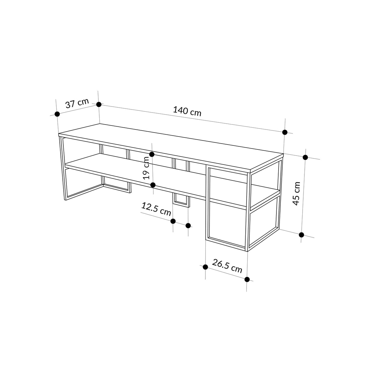 Meuble TV Black Friday 140 cm