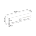 Meuble TV contemporain Arch 150 cm