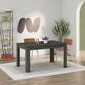 Table à manger moderne extensible Tolmen – Anthracite - 140/190 cm
