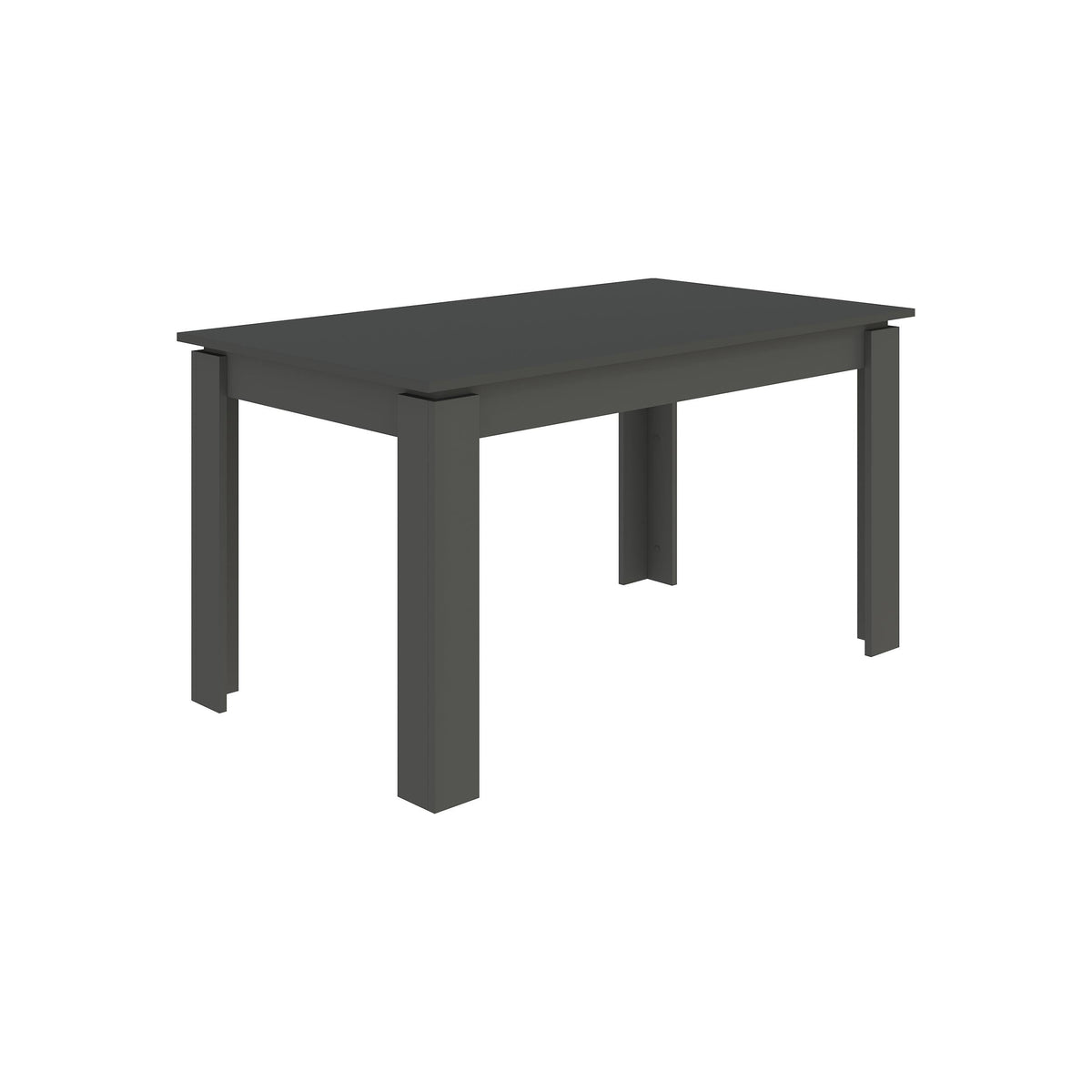 Table à manger moderne extensible Tolmen – Anthracite - 140/190 cm