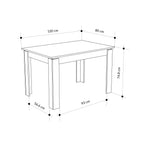 Table à manger extensible Tolmen – Mocha clair – 120/170 cm Table à manger moderne