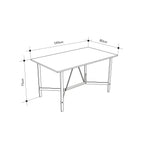 Table à manger Dalma 140 cm – Chêne Saphir