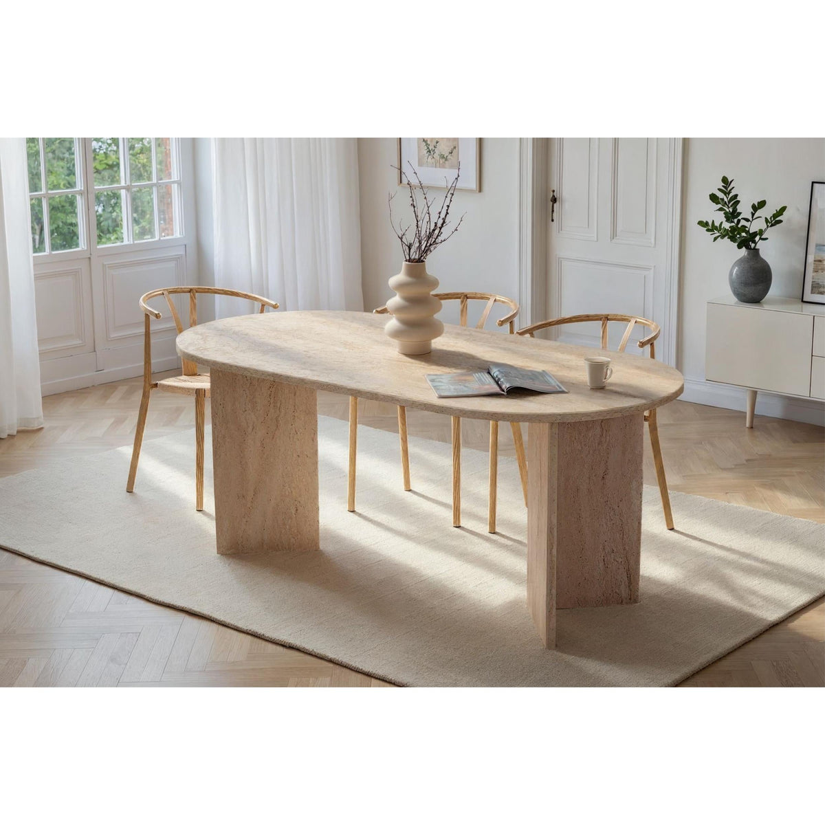 Table à manger Sablin 6 places 180x90cm