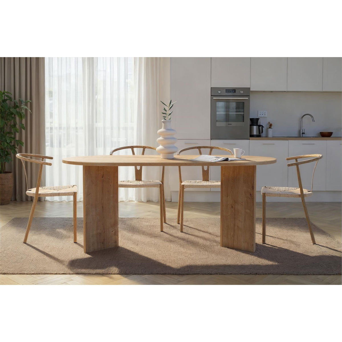 Table à manger Sablin 6 places 180x90cm