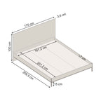 Cadre de lit Mars finition Chêne Whiskey L 206,5 cm