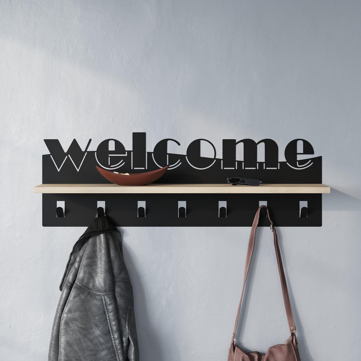 Porte-manteau d'entrée mural