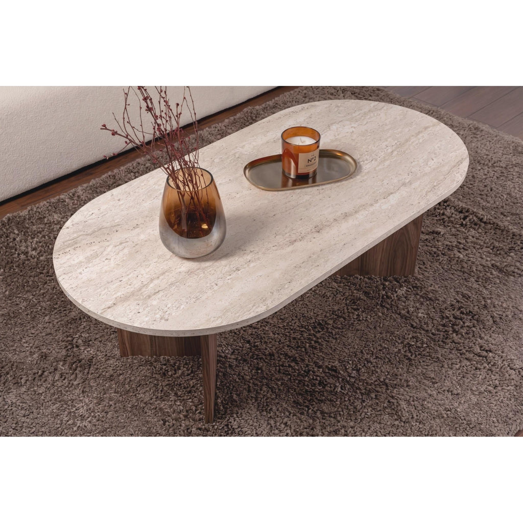 Table basse ovale Sable 119 x 60 cm