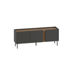 Meuble TV Norm 3 portes Chêne naturel-Grès 140 cm