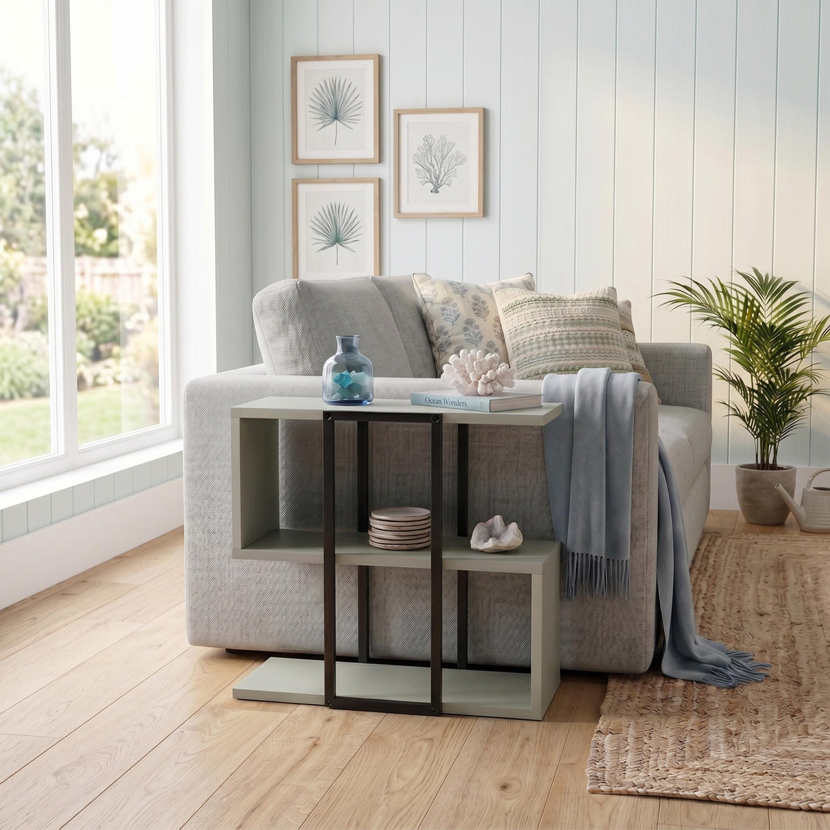 Table d'appoint étagère ouverte Homia – Table de bout de salon