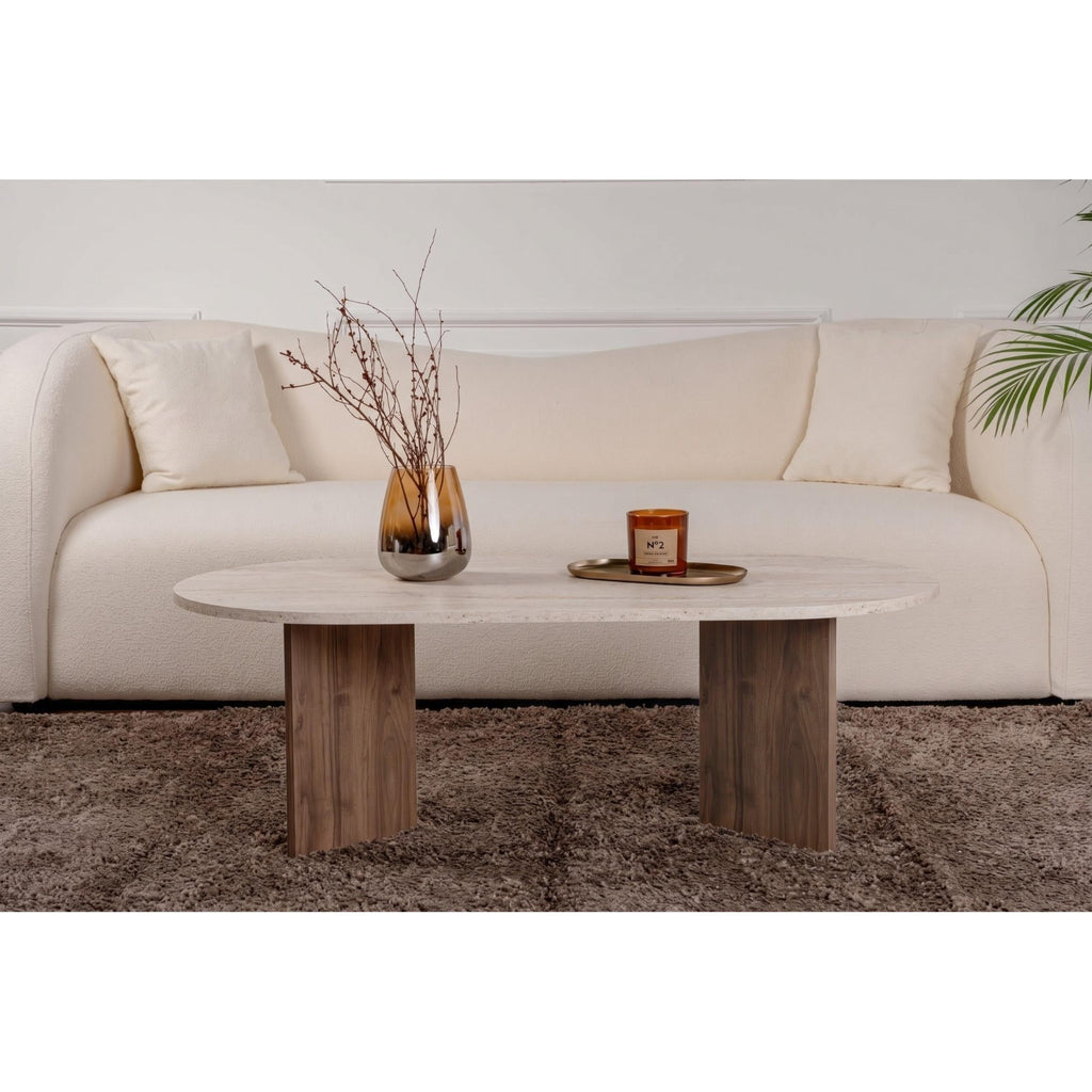 Table basse ovale Sable 119 x 60 cm