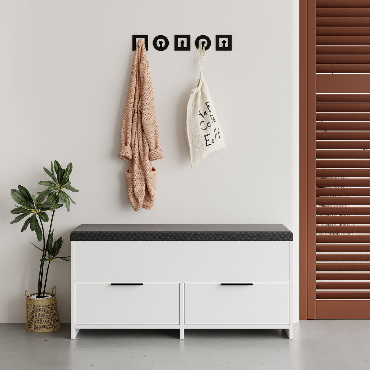 Banc de rangement à chaussures Cove Modern