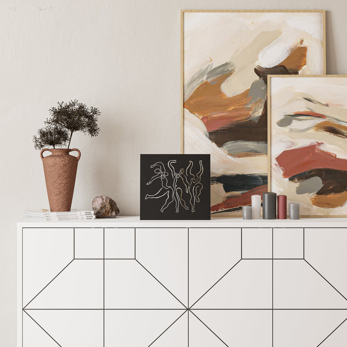 Dames qui dansent Objet décoratif moderne Métal minimaliste Ornement polyvalent