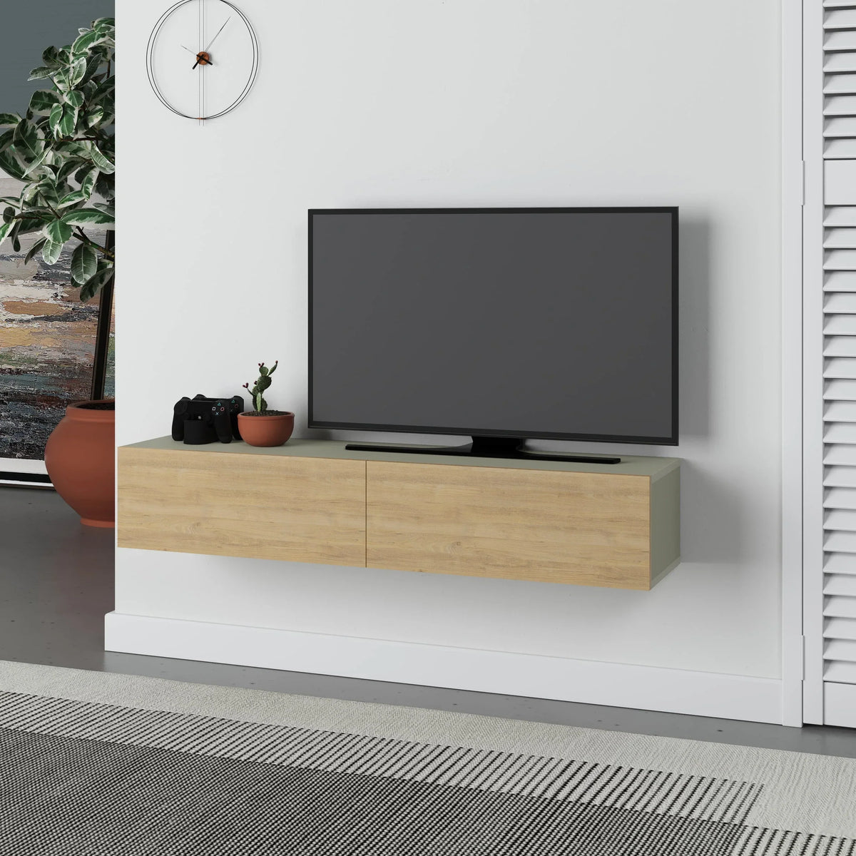 Meuble TV mural design Francy 135 cm