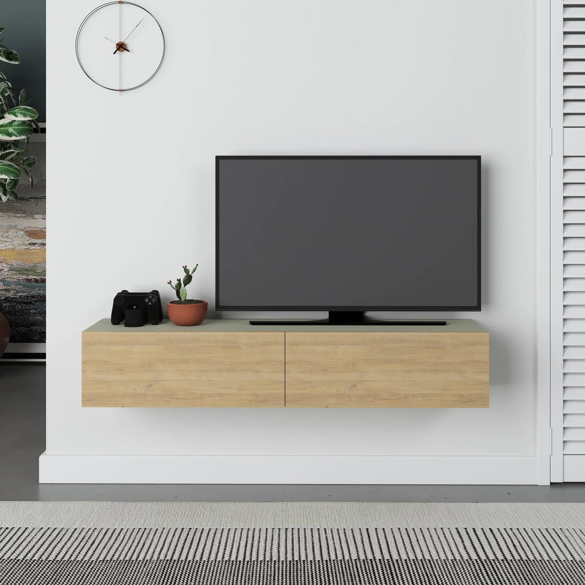 Meuble TV mural design Francy 135 cm
