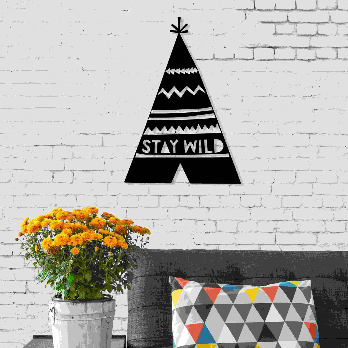 Décoration Murale en Métal N°19 "Stay Wild"