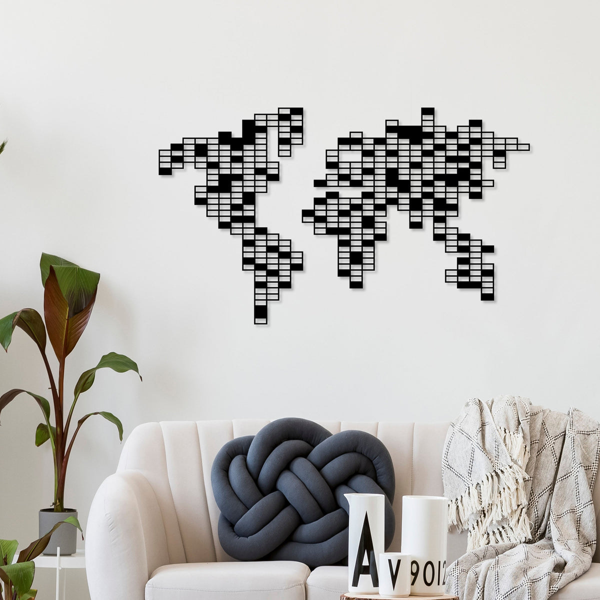 Décoration murale métallique Pixel