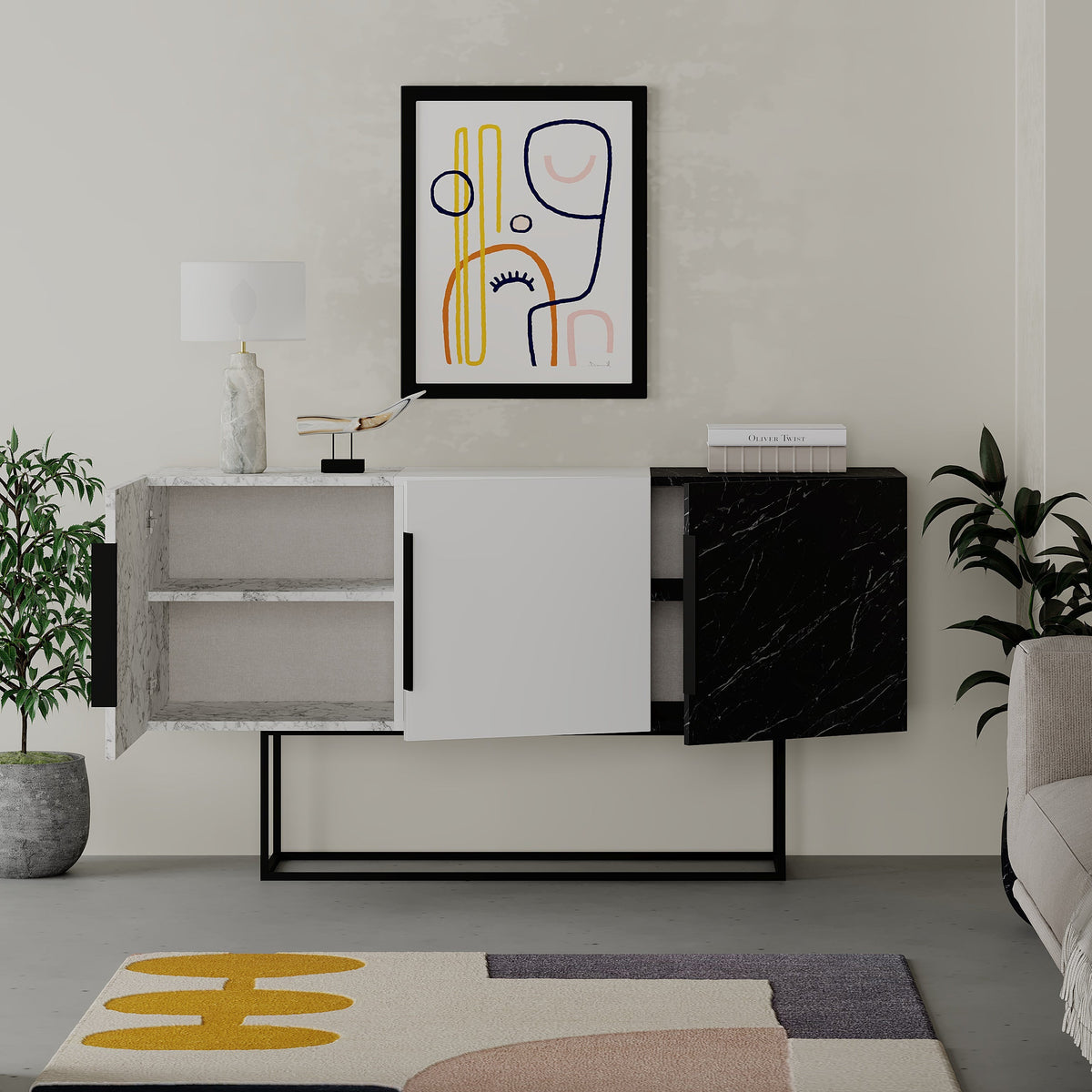 Meuble console / buffet / vitrine Tontini