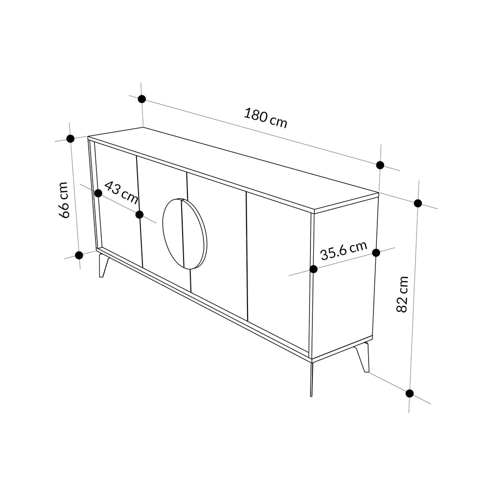 Meuble de Rangement/Console/Buffet Gora 180cm