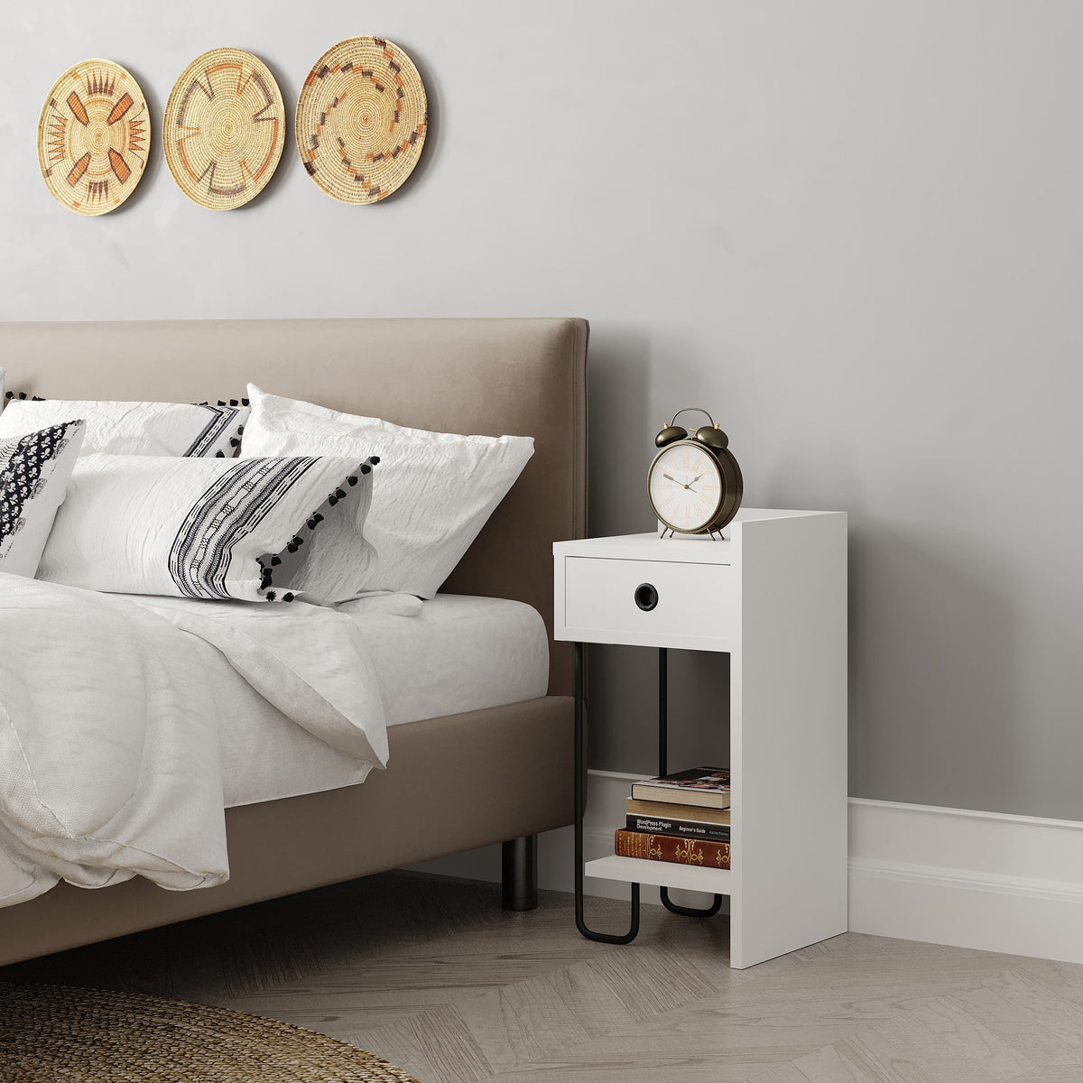 Sirius Chevet Moderne Module Droit Meuble de Chambre L 32cm