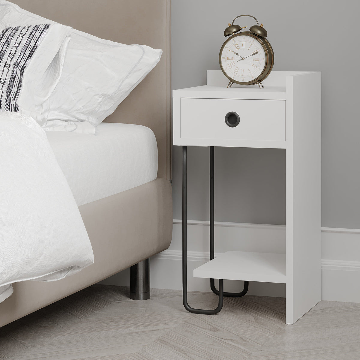 Sirius Chevet Moderne Module Droit Meuble de Chambre L 32cm