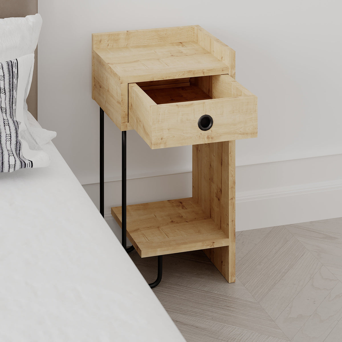 Sirius Chevet Moderne Module Droit Meuble de Chambre L 32cm