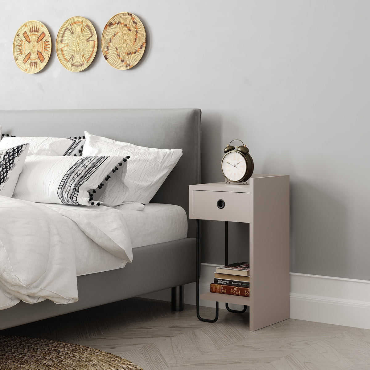 Sirius Chevet Moderne Module Droit Meuble de Chambre L 32cm
