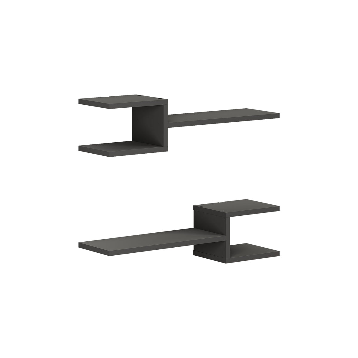 Lot d'étagères flottantes modernes Fork 18,2 cm de profondeur