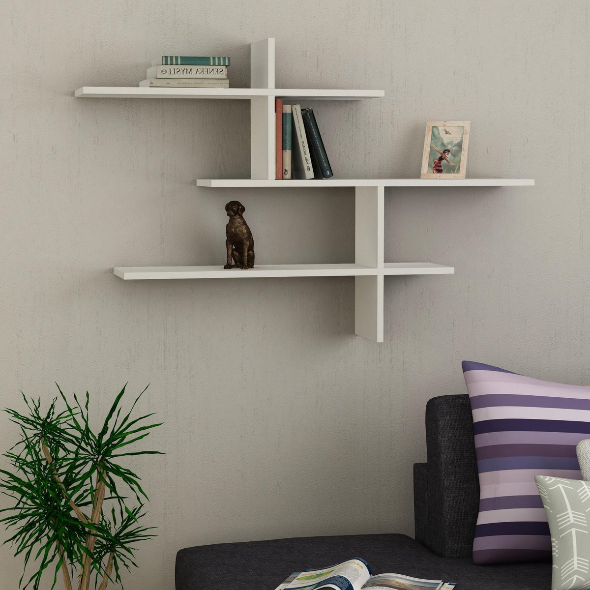 Étagère murale flottante haute Leo 80,5 cm