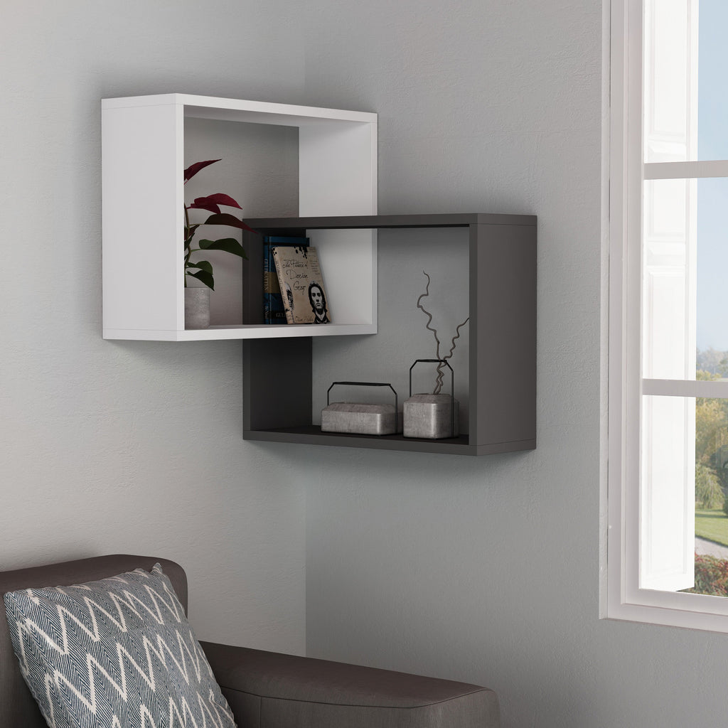 Étagère murale d'angle moderne Ring de 60 cm de large