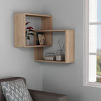 Étagère murale d'angle moderne Ring de 60 cm de large