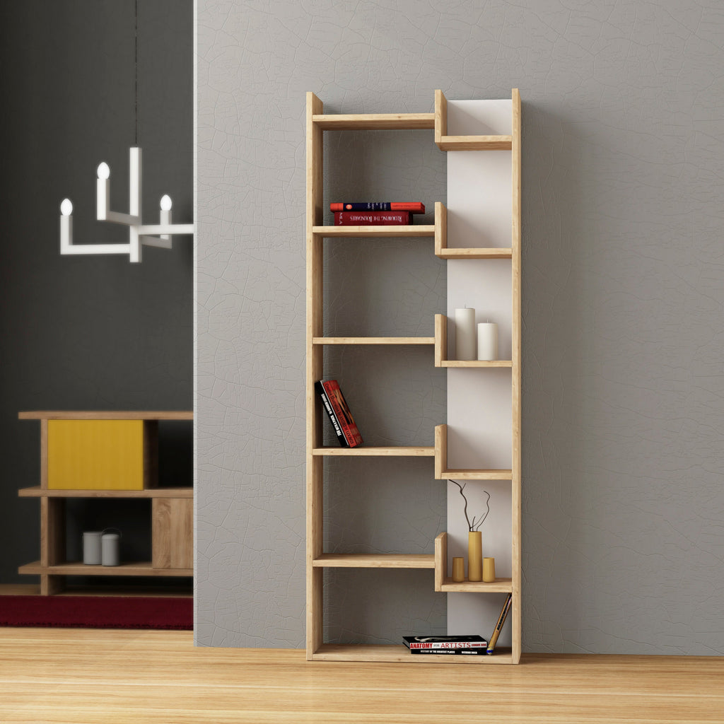 Oppa Bibliothèque moderne avec étagères de présentation, Grande 162,4 cm