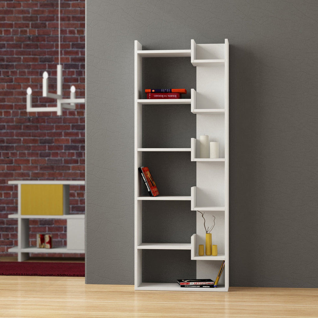 Oppa Bibliothèque moderne avec étagères de présentation, Grande 162,4 cm