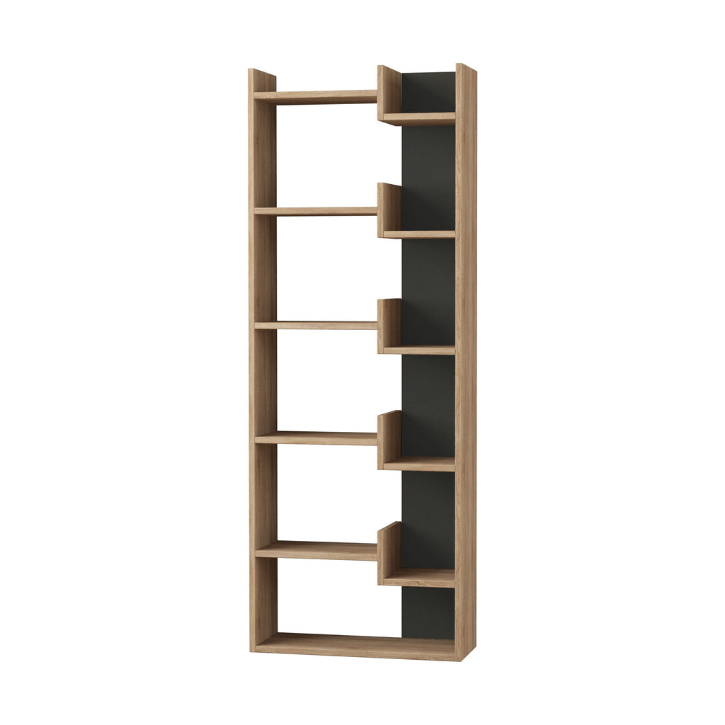 Oppa Bibliothèque moderne avec étagères de présentation, Grande 162,4 cm