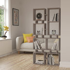 Bibliothèque Rail Moderne, Meuble de Rangement N°1, Haute 166,5cm