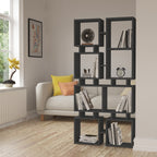 Bibliothèque Rail Moderne, Meuble de Rangement N°1, Haute 166,5cm