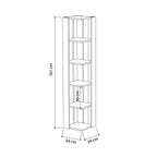 Nati Bibliothèque d'Angle Moderne Étagère de Présentation Haute 161cm