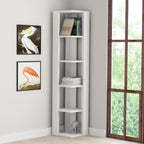 Nati Bibliothèque d'Angle Moderne Étagère de Présentation Haute 161cm