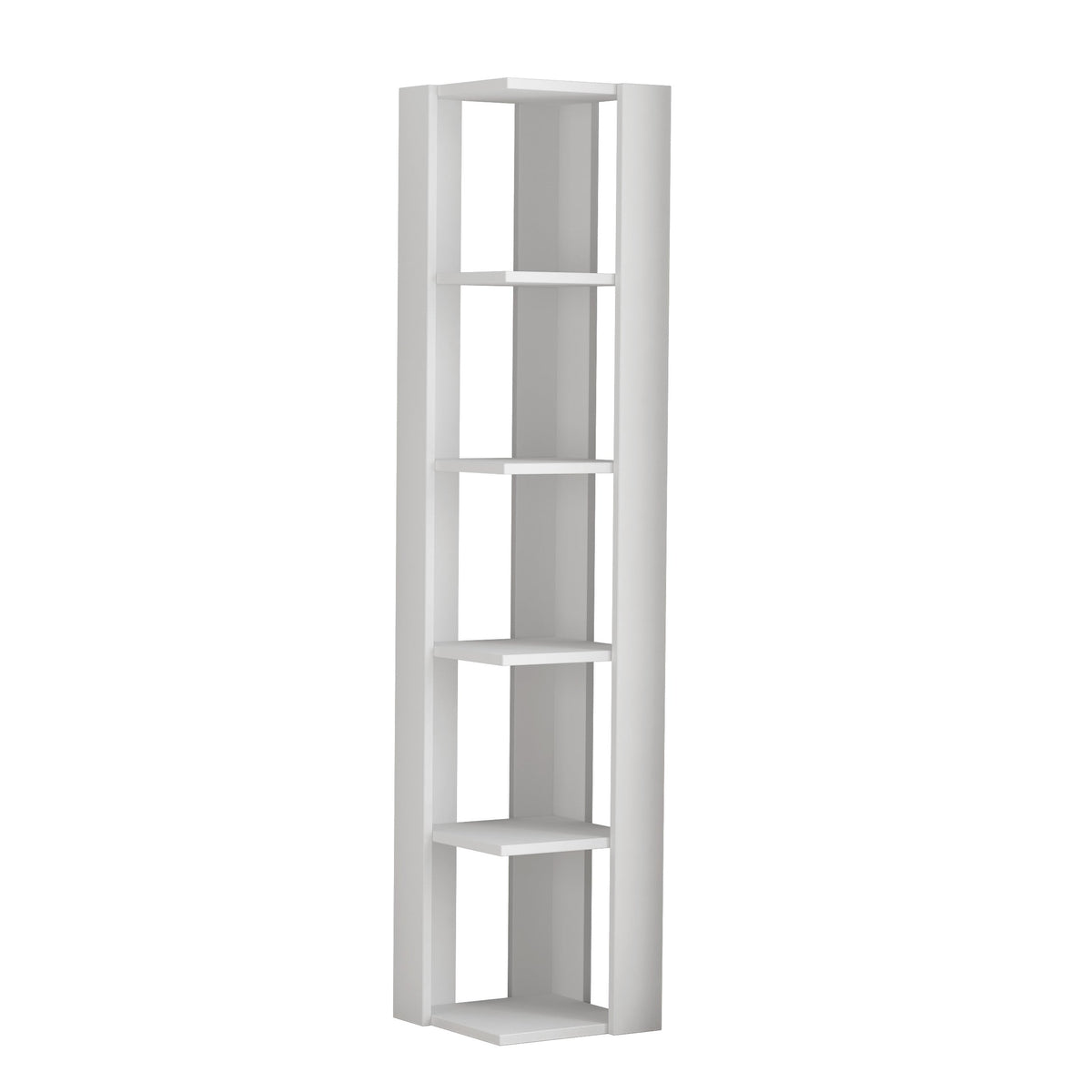Nati Bibliothèque d'Angle Moderne Étagère de Présentation Haute 161cm