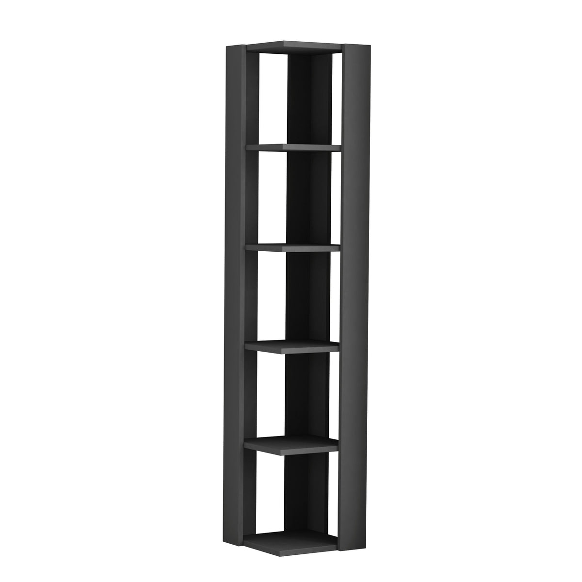 Nati Bibliothèque d'Angle Moderne Étagère de Présentation Haute 161cm