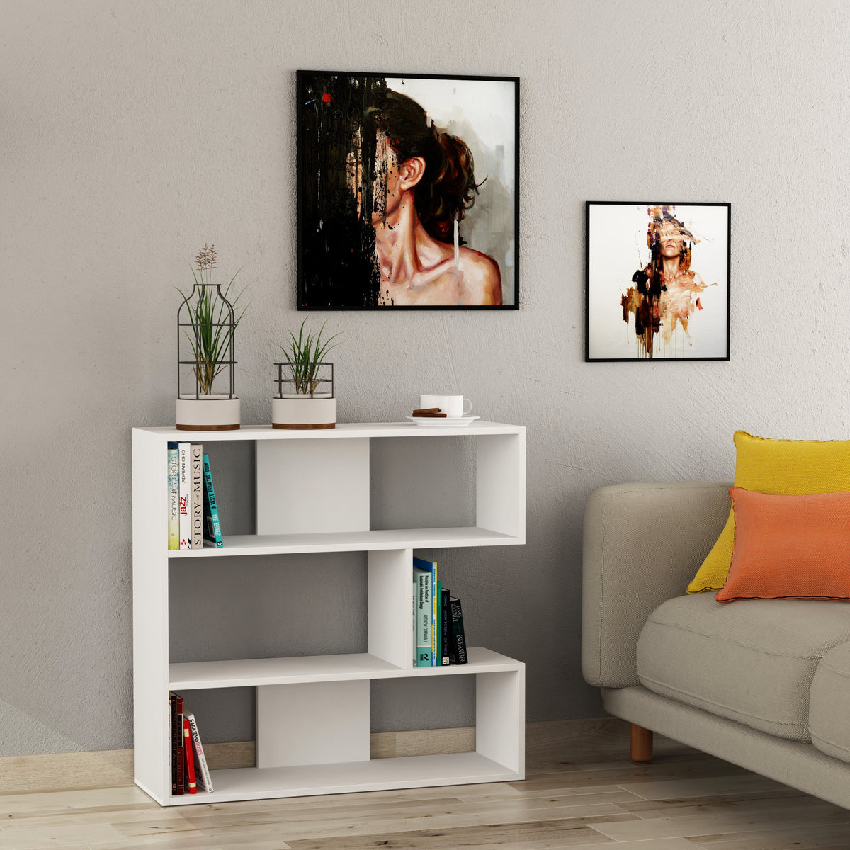 Molly Modern Bookcase Display Unit No.1 Courte 89cm