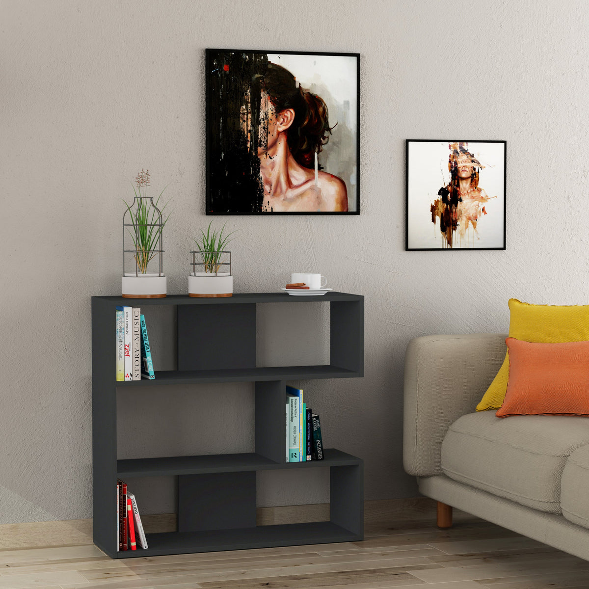 Molly Modern Bookcase Display Unit No.1 Courte 89cm