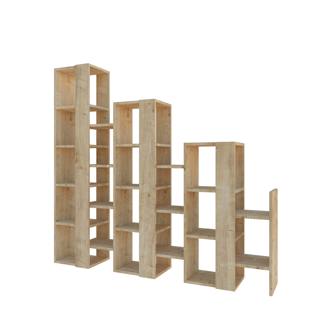 Séparateur de Pièce Étagère Bibliothèque Moderne Unité d'Exposition Haute 151cm